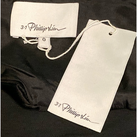 NWT 3.1 Phillip Lim Black & Silver Cropped Silk Tank Top - Picture 3 of 8